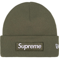 Supreme x New Era Box Logo Light Olive Beanie