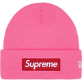 Supreme x New Era Box Logo Magenta Beanie