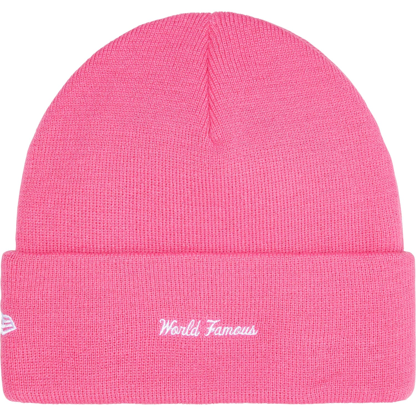 Supreme x New Era Box Logo Magenta Beanie