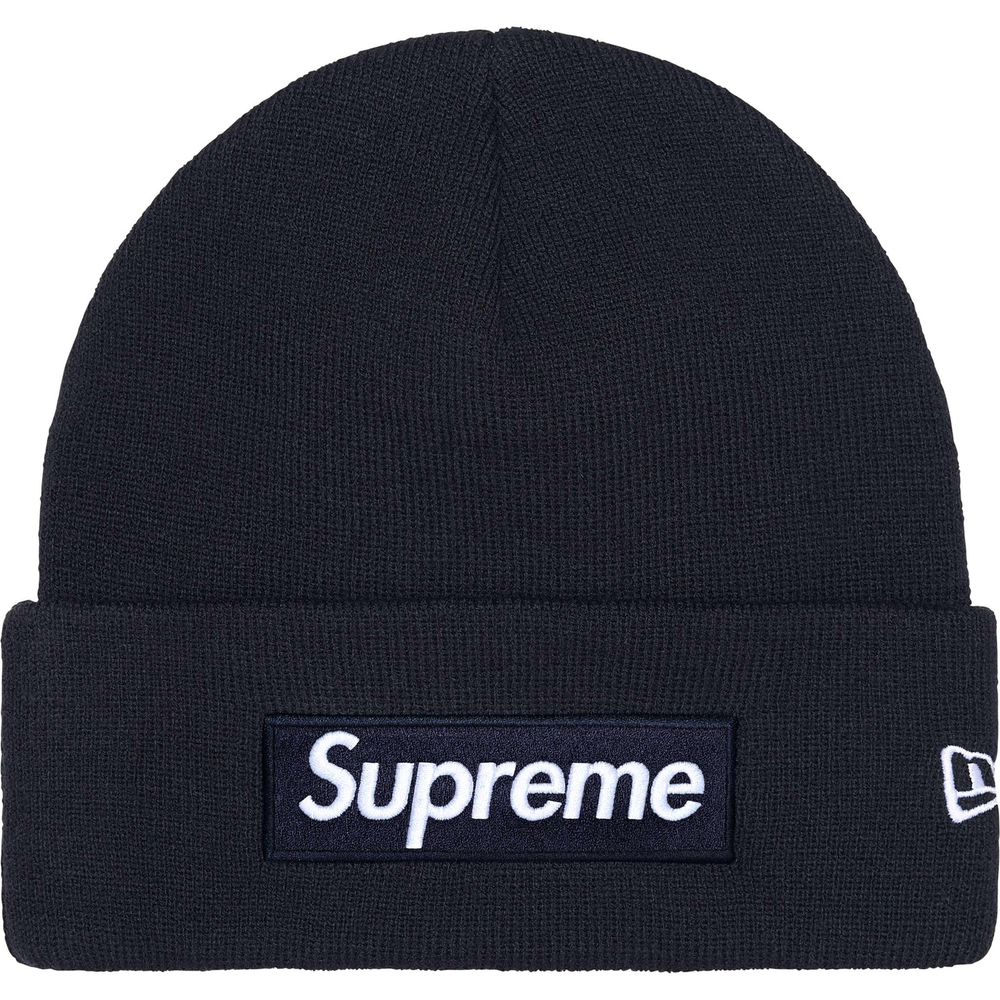 Supreme x New Era Box Logo Navy Beanie
