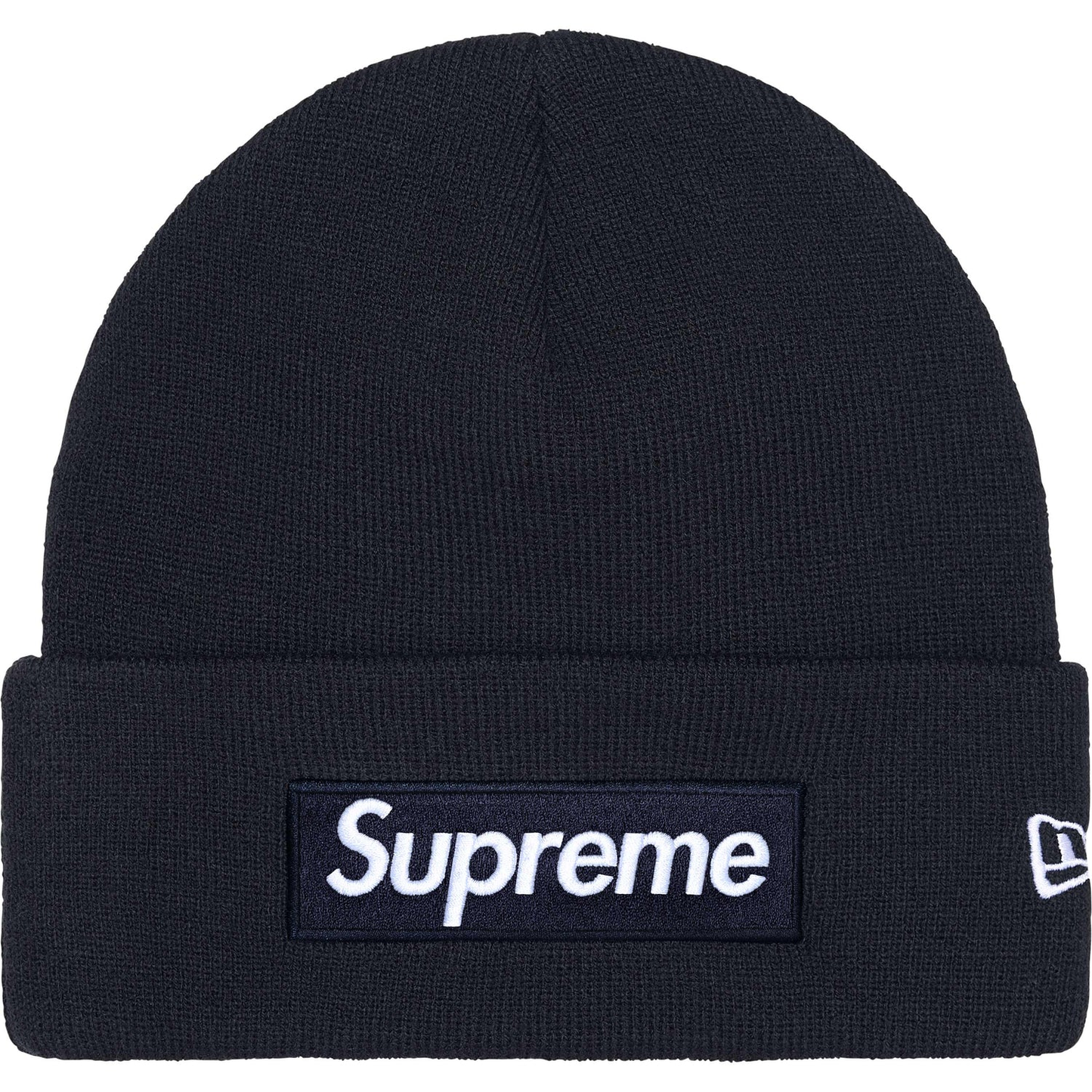 Supreme x New Era Box Logo Navy Beanie