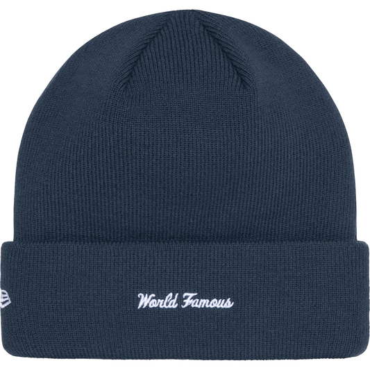 Supreme x New Era Box Logo Navy Beanie