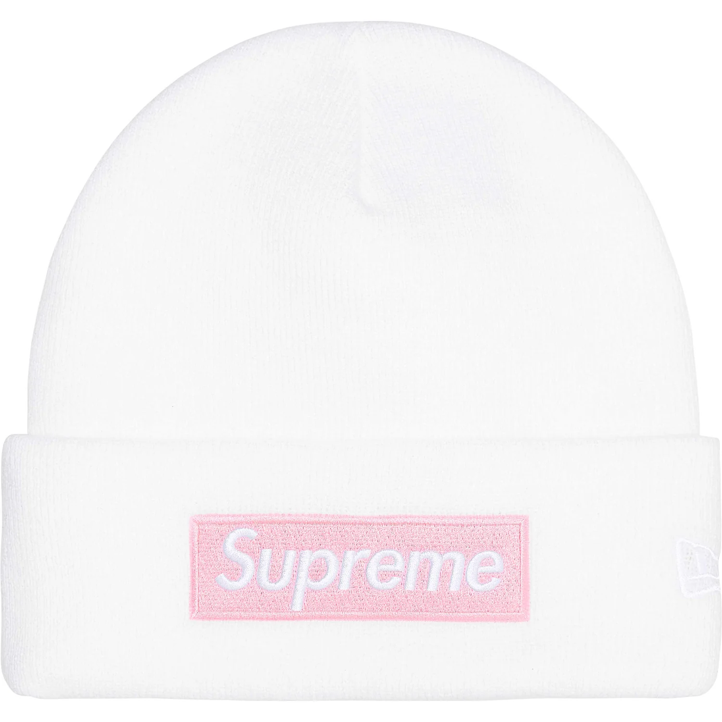 Supreme x New Era Box Logo White Beanie