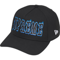 Supreme Gothic Outline Adjustable New Era Black Cap