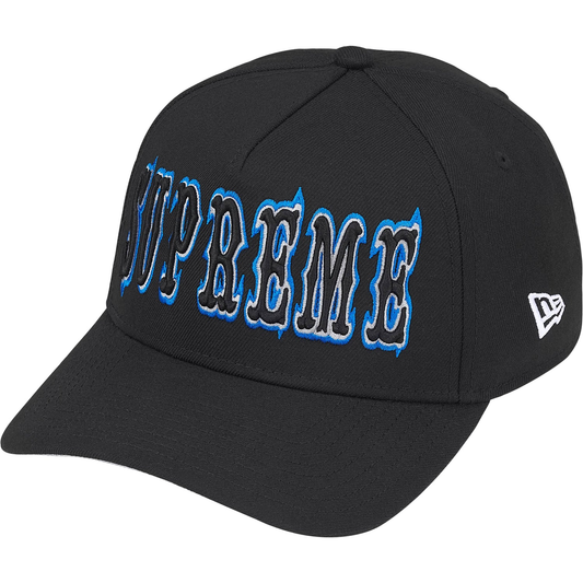 Supreme Gothic Outline Adjustable New Era Black Cap