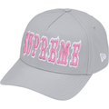 Supreme Gothic Outline Adjustable New Era Grey Cap