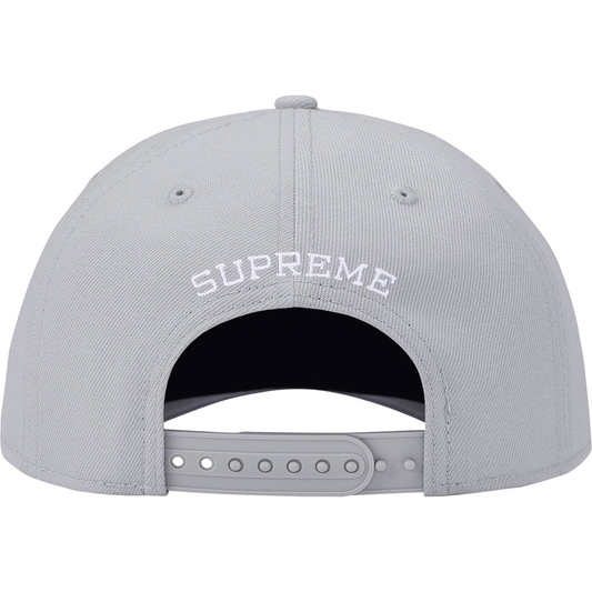 Supreme Gothic Outline Adjustable New Era Grey Cap