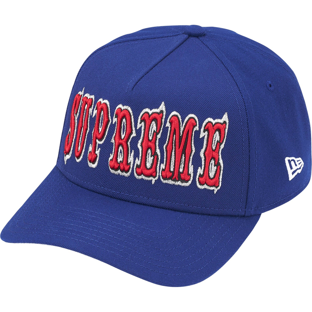Supreme Gothic Outline Adjustable New Era Navy Cap