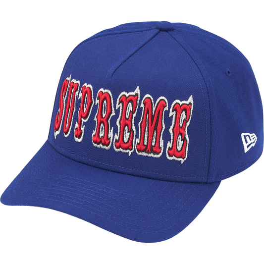 Supreme Gothic Outline Adjustable New Era Navy Cap