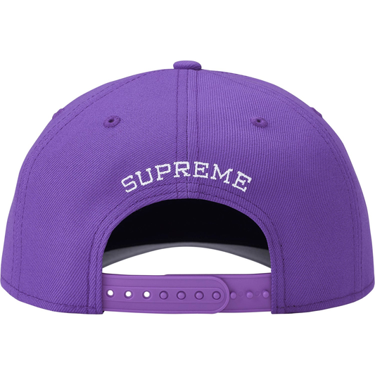 Supreme Gothic Outline Adjustable New Era Purple Cap