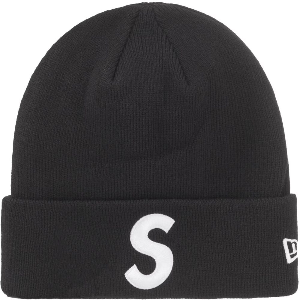 Supreme x New Era S Logo Black Beanie