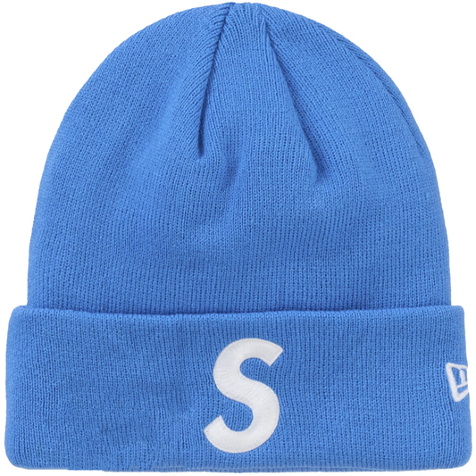 Supreme x New Era S Logo Blue Beanie
