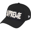 Supreme x New Era Sharp Spellout Black Snapback Hat