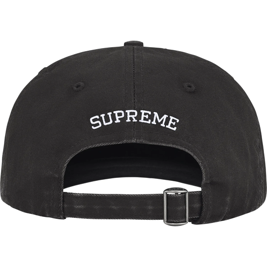 Supreme Pigment Coated S-Logo Black 6-Panel Hat