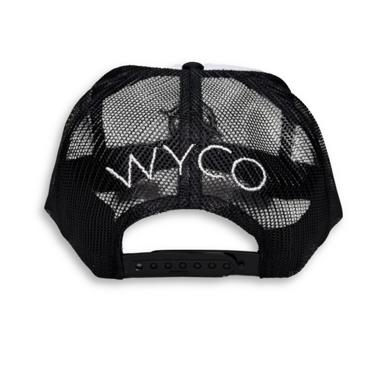 WyCo Vintage Black White Trucker Hat