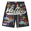 Vale 1980s Black Denim Shorts