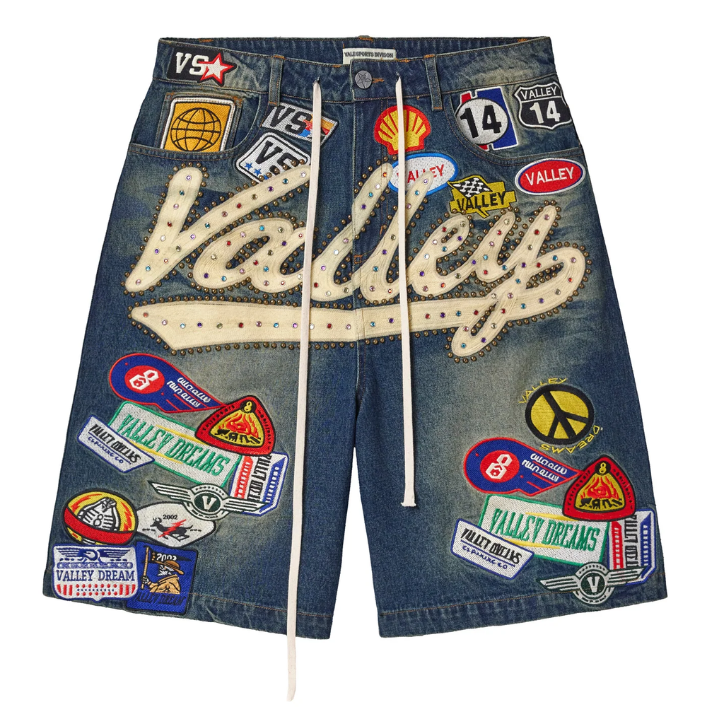 Vale 1980s Mid Wash Denim Shorts