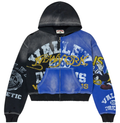 Vale Bipolar Big Black/Blue Zip Up Hoodie
