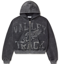 Vale Black Cat Black Zip Up Hoodie