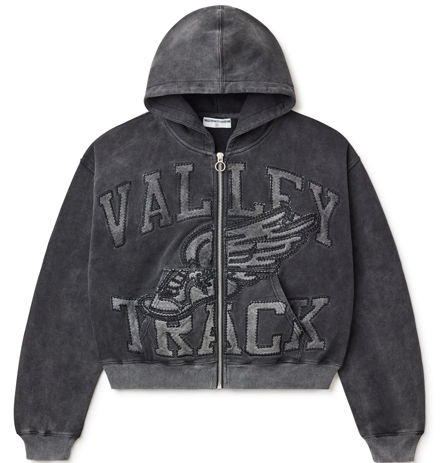 Vale Black Cat Black Zip Up Hoodie