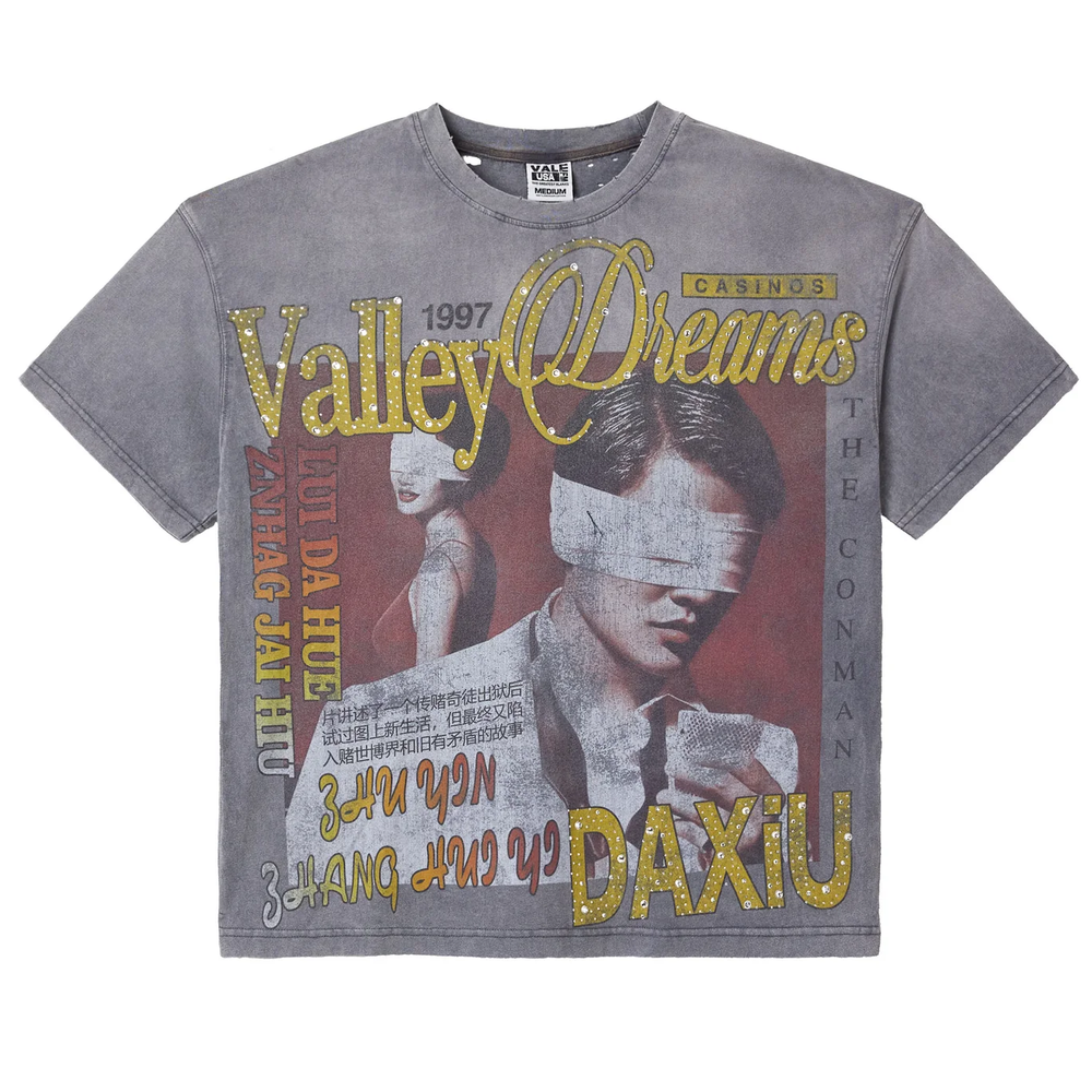 Vale Casino Bling Charcoal Tee