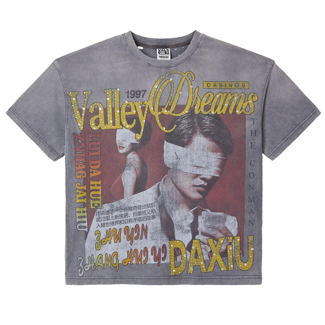 Vale Casino Bling Charcoal Tee
