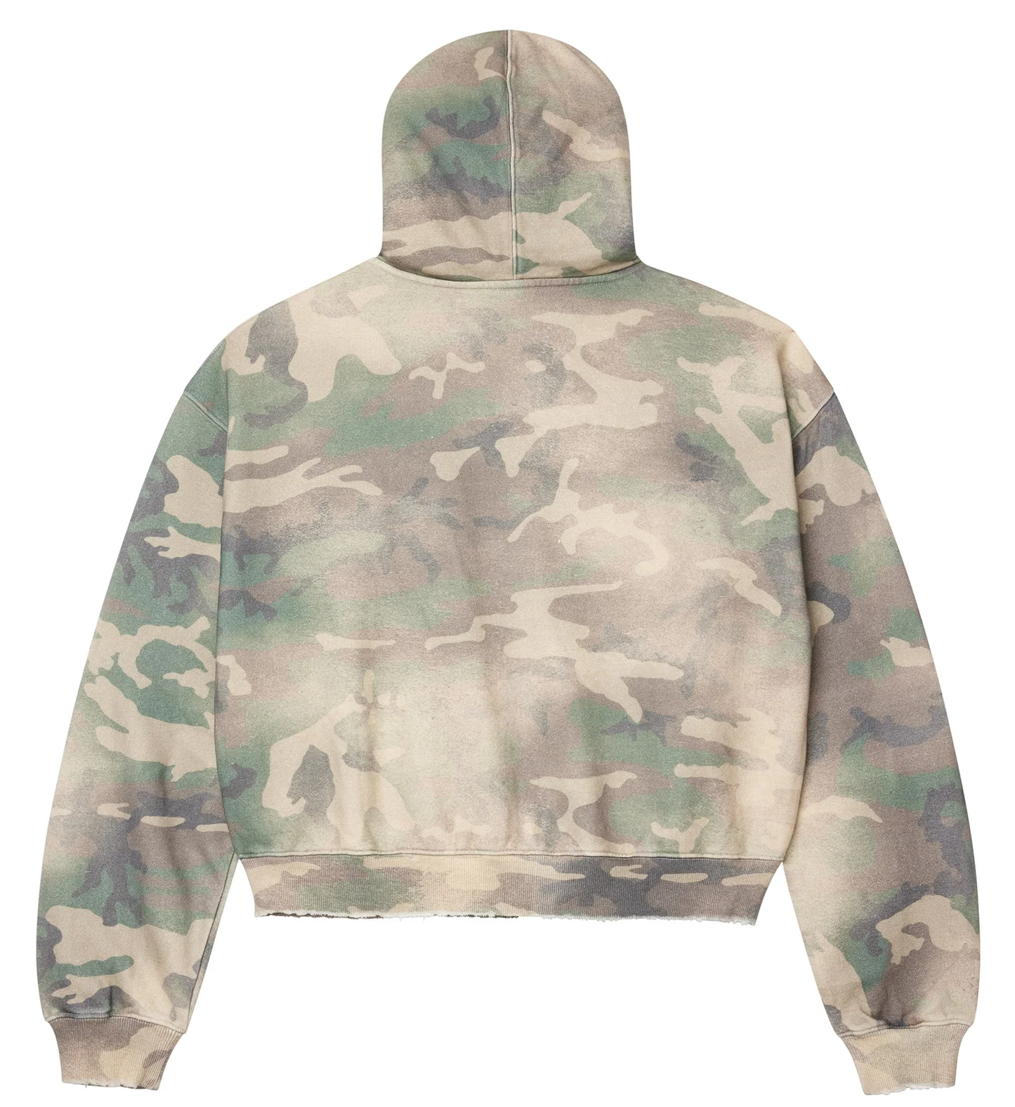 Vale Cheetah Camo Green Zip Up Hoodie