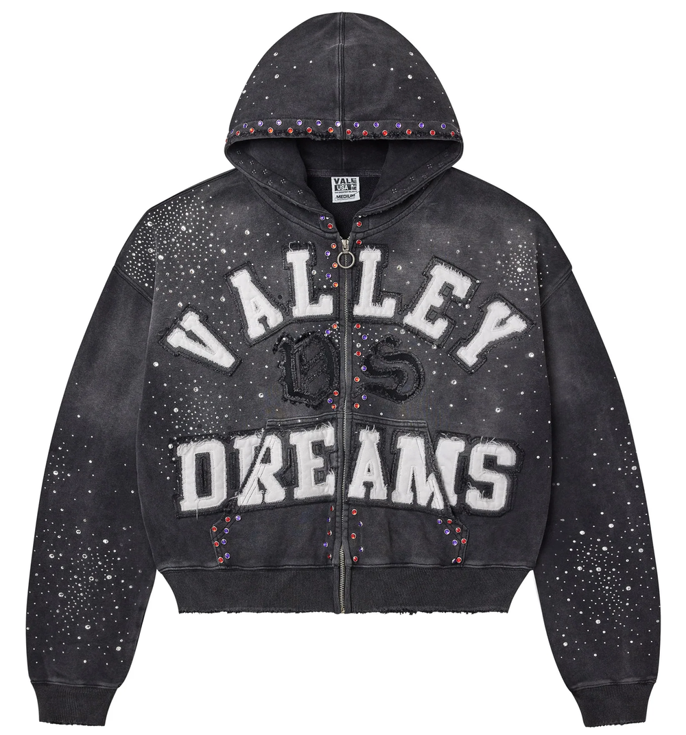 Vale Classico Black Zip Up Hoodie