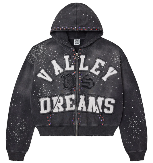 Vale Classico Black Zip Up Hoodie