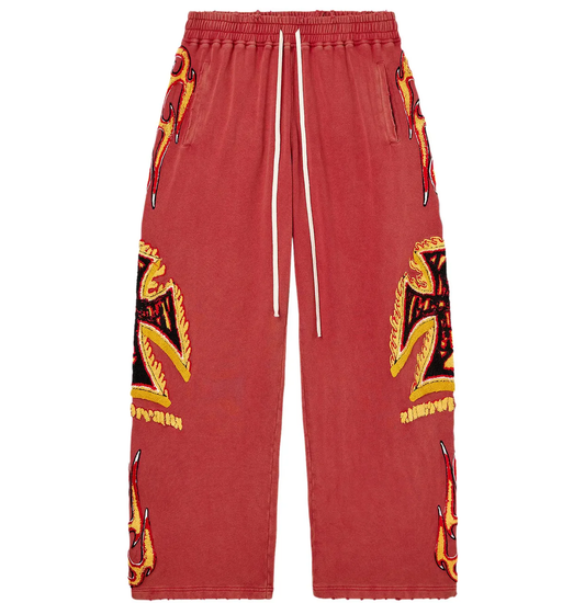 Vale La Flare Red Sweatpants