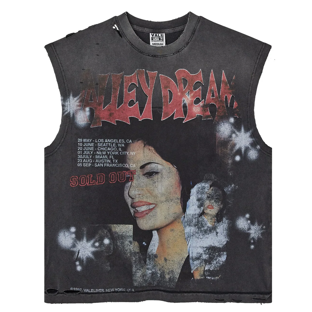 Vale La Flor Black Muscle Tee