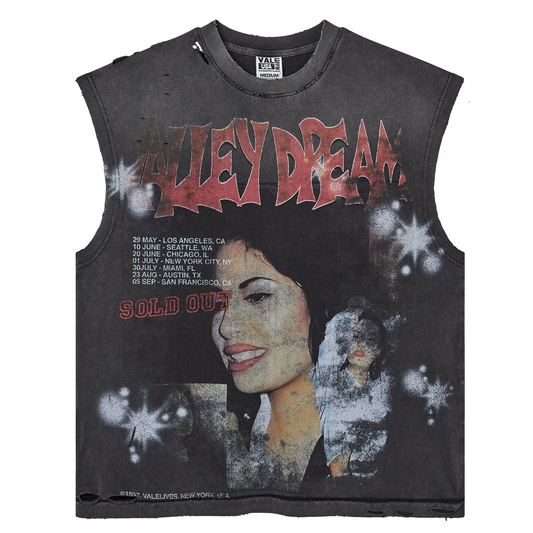 Vale La Flor Black Muscle Tee