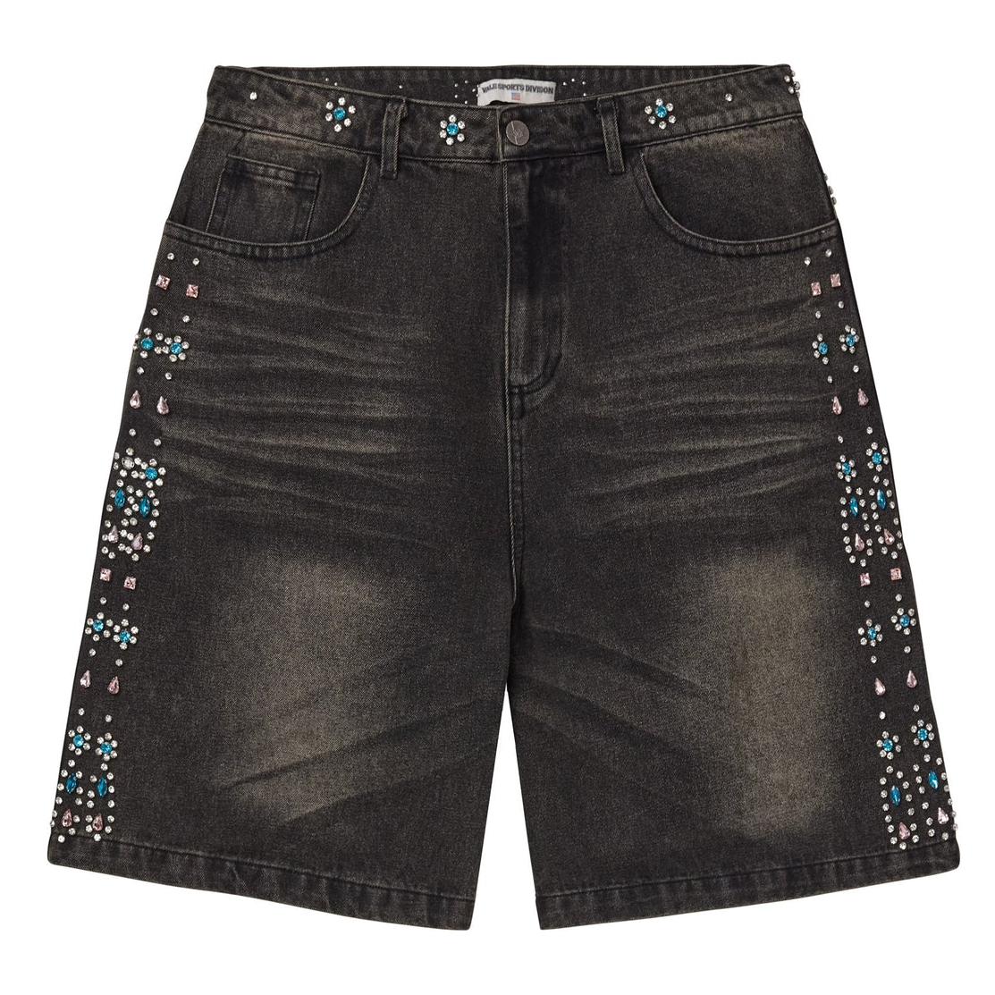 Vale Candy Rhinestone Black Denim Shorts – WyCo Vintage Broadway