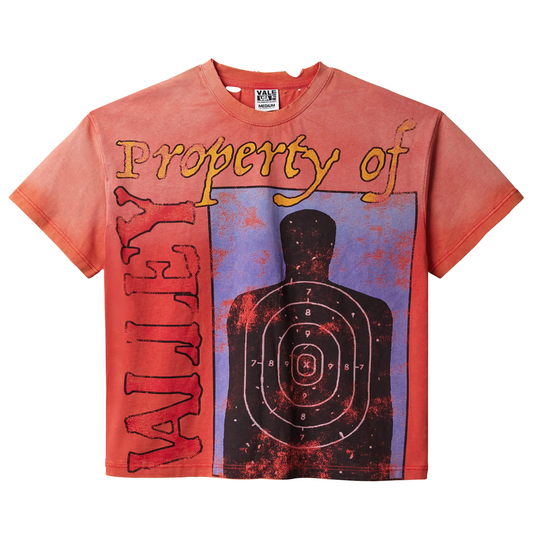 Vale Target Practice Distressed Red Tee