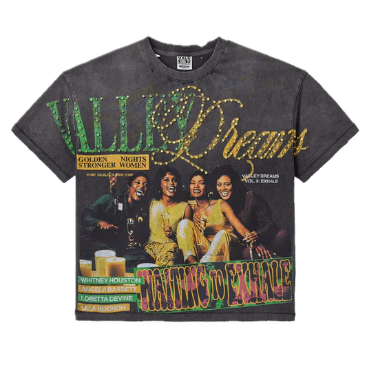 Vale Xhale Bling Vintage Black Tee