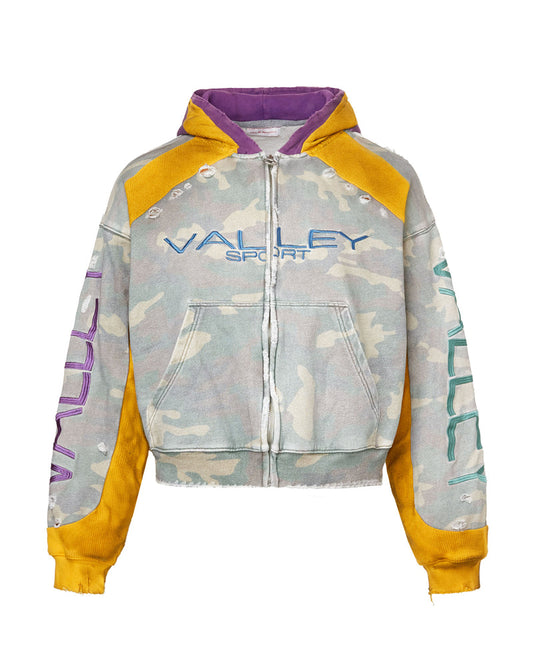 Vale Boiler Room Camo Zip Up Hoodie