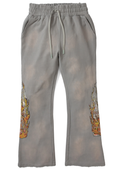 Who Decides War Flame Glass Faded Grey Sweatpants