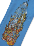 Who Decides War Flame Glass Vintage Blue Sweatpants