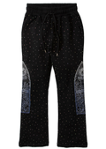 Who Decides War Rhinestone Black Sweatpants