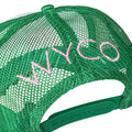 WyCo Vintage Green White Pink Trucker Hat Back