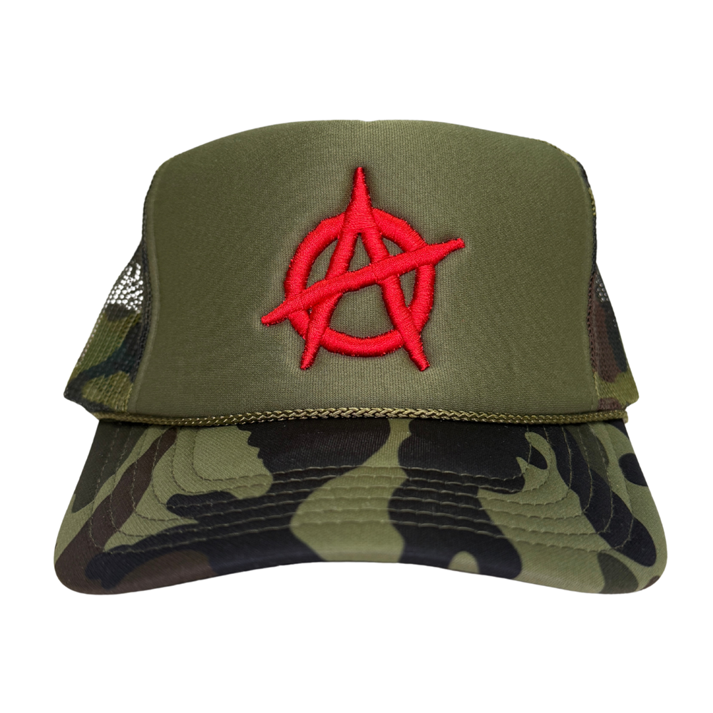 WyCo Anarchy Red Camo Trucker Hat