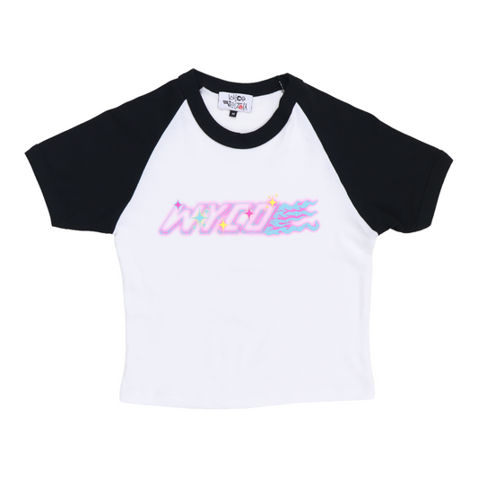 WyCo Flame Black White Baby Tee