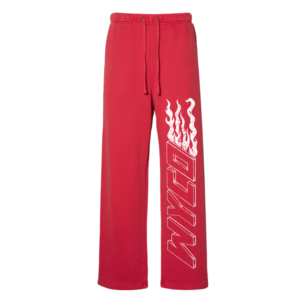WyCo Speed Demon Red White Sweatpants