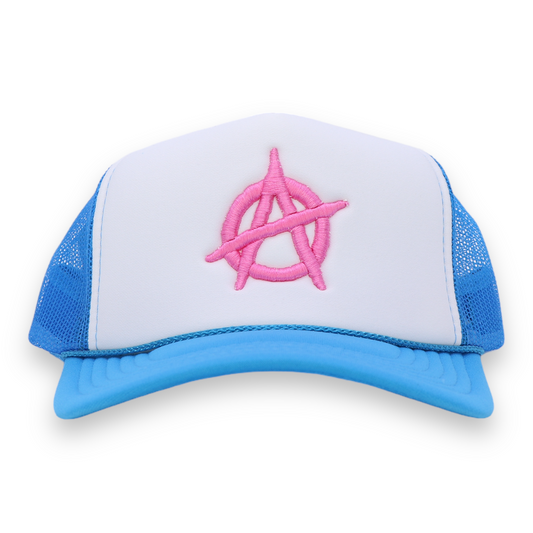 WyCo Vintage Blue Pink Trucker Hat