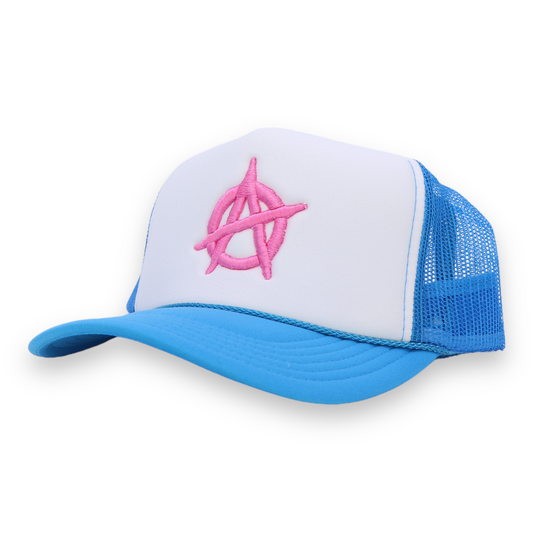 WyCo Vintage Blue Pink Trucker Hat