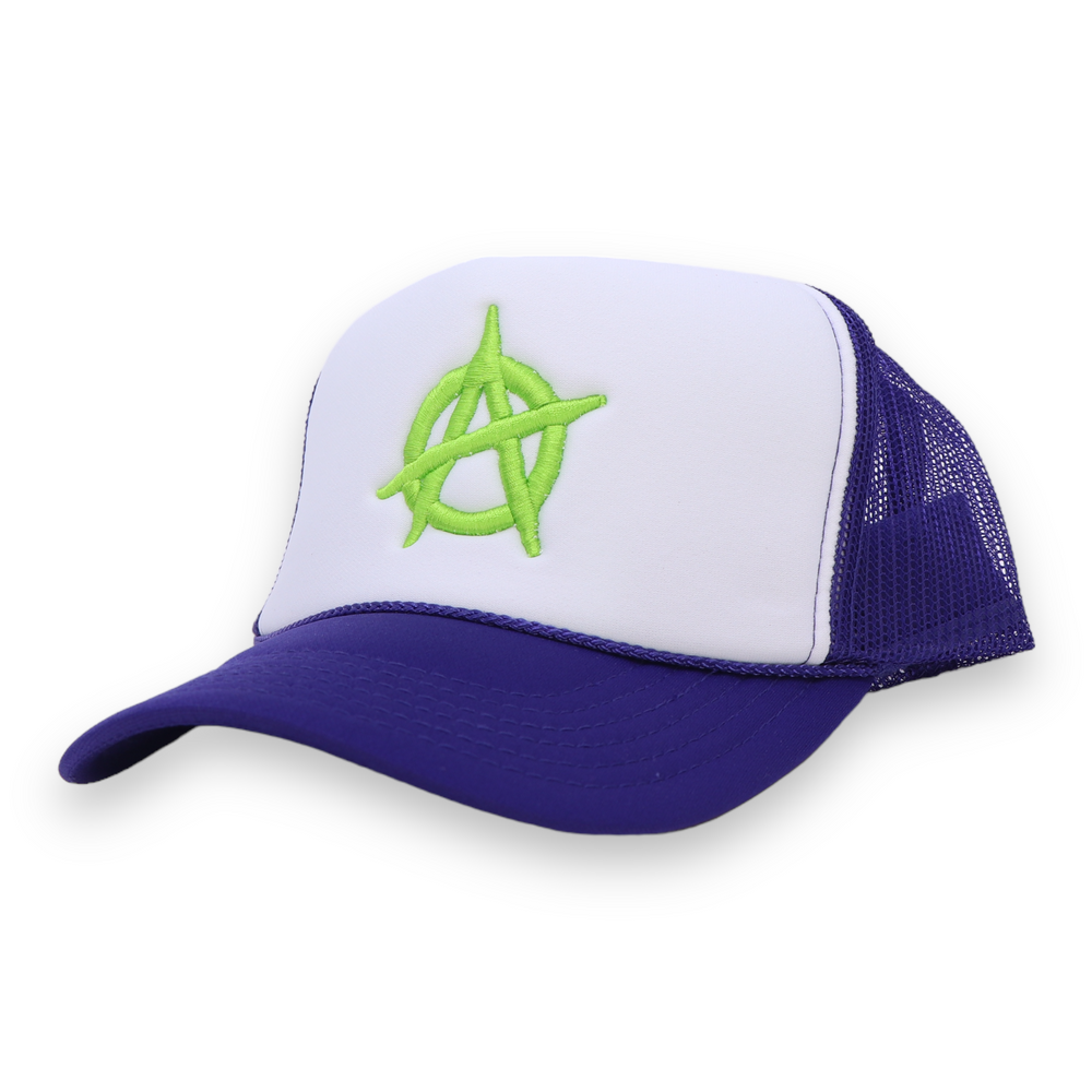 WyCo Vintage Purple Green Trucker Hat