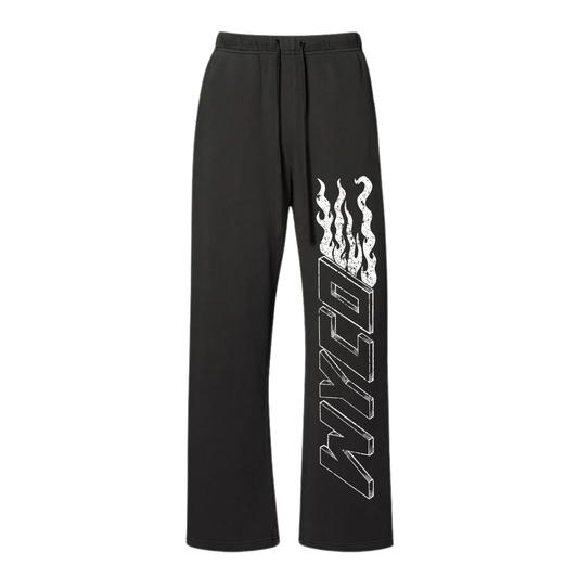 WyCo Speed Demon Vintage Black White Sweatpants