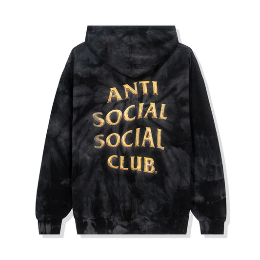 Anti Social Social Club Effectionate Black Tie Dye Large Hoodie