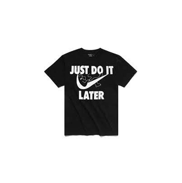 Chinatown Market Secret Club Just Do It Later Black Small Tee