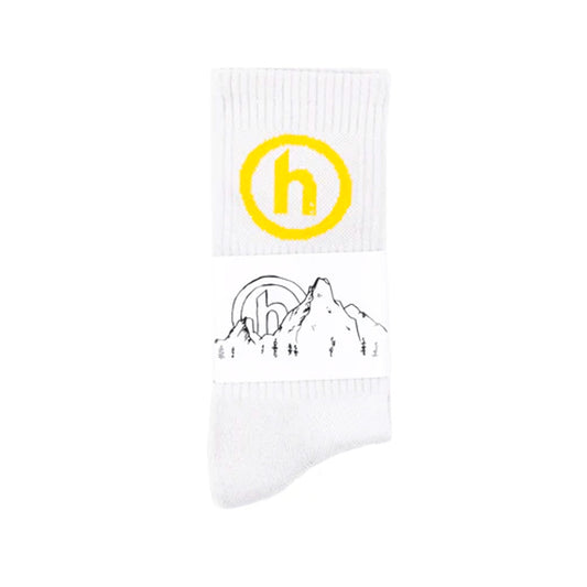 Hidden Light Grey Yellow Socks
